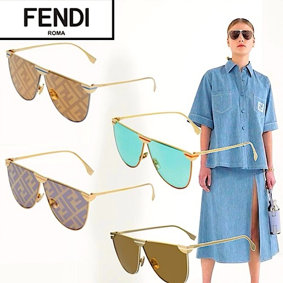 RARE Fendi Glasses With Mirrored Logo In Pink - Picture 10 of 10